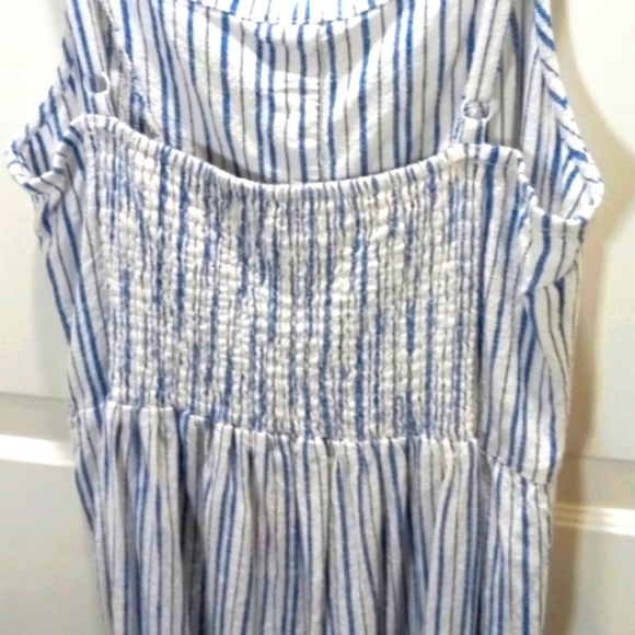 Old Navy, Jumpsuit Blue/WhiteSz Small,adj straps, Linen Rayon, sz S LAST CHANCE - Picture 5 of 11
